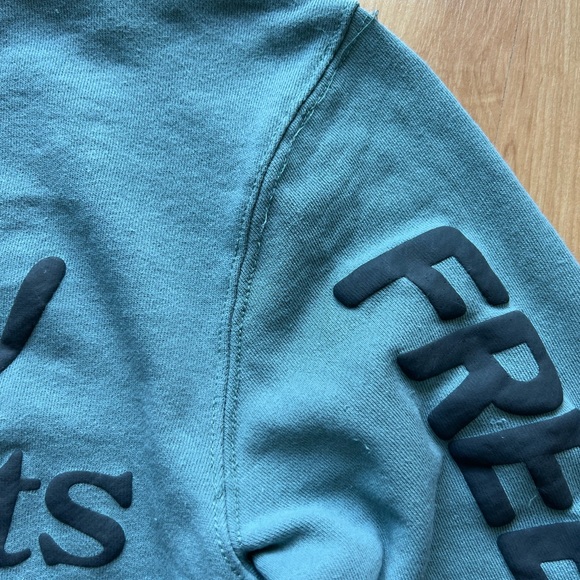 kids see ghosts streetwear brand printed teal crew neck long sleeve sweater - Picture 2 of 7